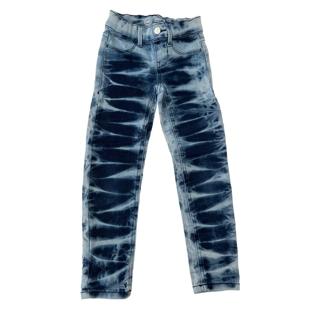 Wonder Nation Blue Tie-Dye Kids Fashion Jeggings | Girls XS (4-5)